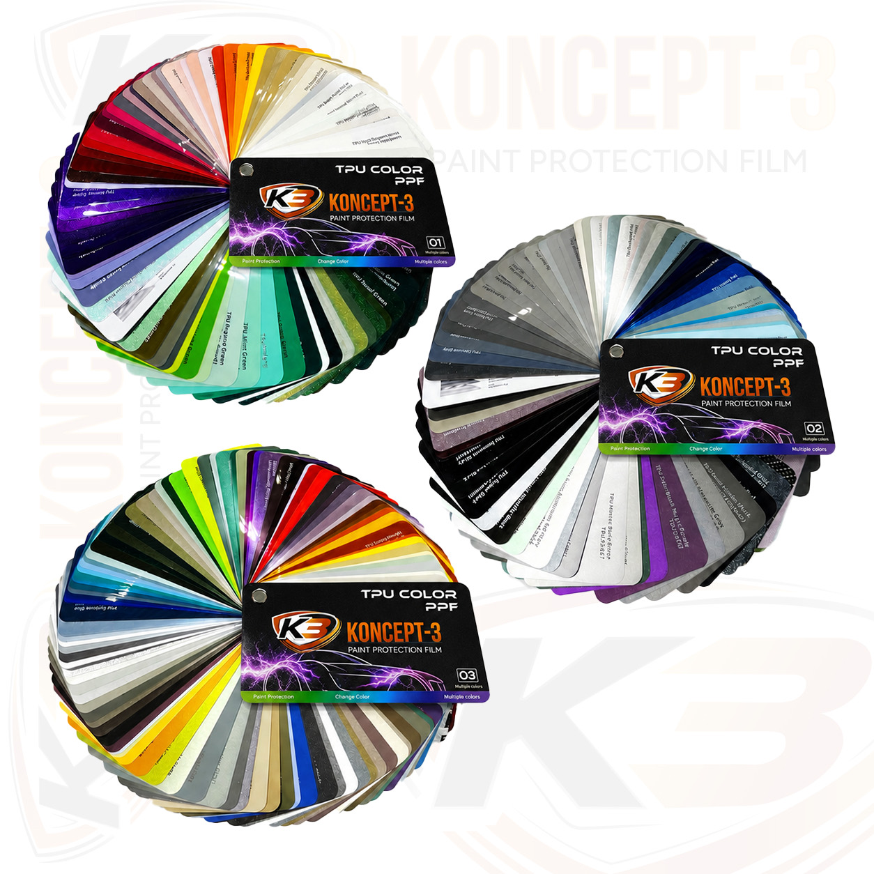 Color PPF — TPU colour swatch range